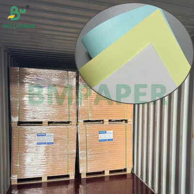 20LB CB Putih CFB Canary CF Pink Karbonless Paper dengan Gambar Hitam 57CM X 87CM