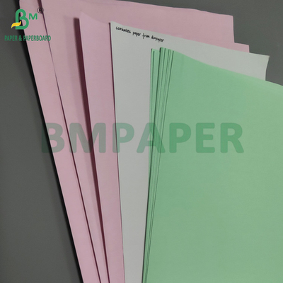 75gm Putih Pink Carbonless NCR Paper Untuk Waybill 8,5 'x 14' 'Image Hitam