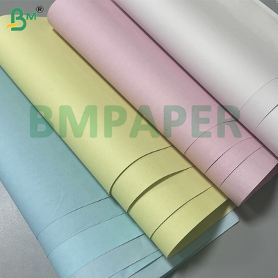 60gm Kuning / Hijau / Pink Carbonless Copy Paper CB / CFB / CF Rolls 20lb dengan Image Hitam