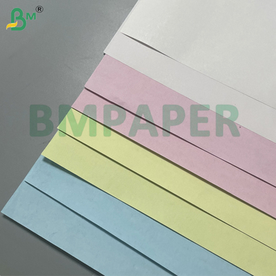 60gm Kuning / Hijau / Pink Carbonless Copy Paper CB / CFB / CF Rolls 20lb dengan Image Hitam