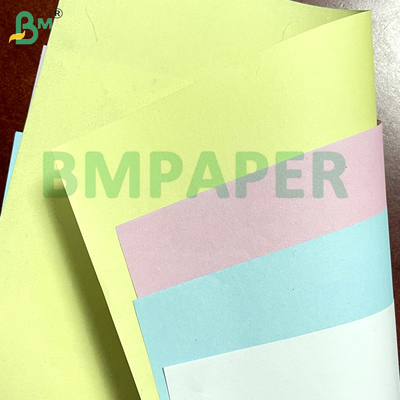 55gsm Putih / Biru Blank Image Karbonless Paper Rolls & Sheets untuk Cetak Resit NCR CB / CF / CFB