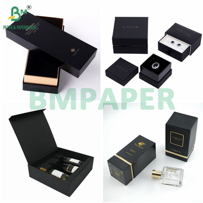 1mm 1.5mm 2mm Kedua sisi Kardus keras hitam untuk kasus kosmetik premium