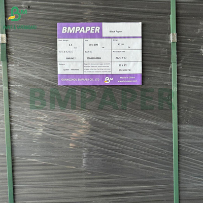 1mm 1.5mm 2mm Kedua sisi Kardus keras hitam untuk kasus kosmetik premium