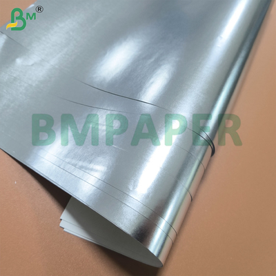 Daur ulang 70gm 85gm Sisi Tunggal Metallized Perak Kraft Paper Roll