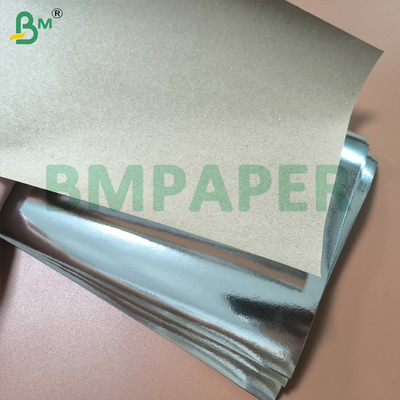 Daur ulang 70gm 85gm Sisi Tunggal Metallized Perak Kraft Paper Roll