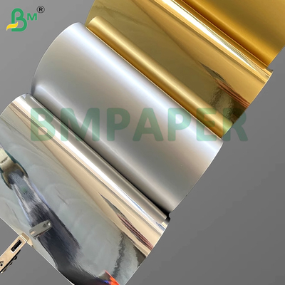 Ketahanan Lipat Ketahanan Tinggi Perak Emas Papan Metalisasi 80gsm 90gsm Untuk Kotak Hadiah Kemasan Mewah