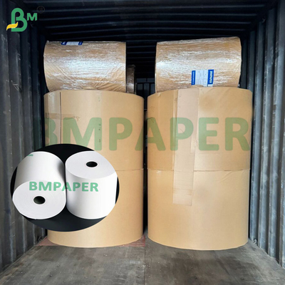 Gulungan Jumbo Kertas Pelapis Termal Bebas BPA 55gsm Alami / Putih Tinggi 790mm 860mm