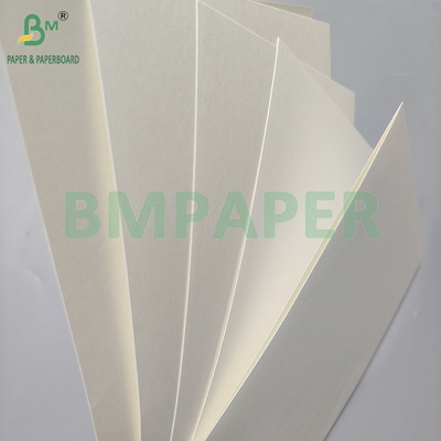 60gsm 80gsm Bahan Serat Tinggi Kertas Kraft Putih Kekuatan Tarik Ultra Tinggi Untuk Pengemasan