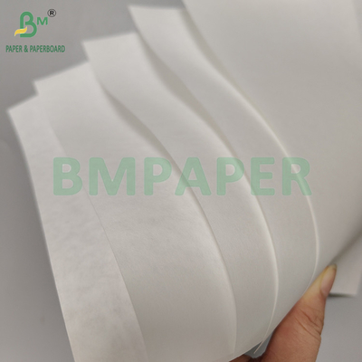 60gsm 80gsm Bahan Serat Tinggi Kertas Kraft Putih Kekuatan Tarik Ultra Tinggi Untuk Pengemasan