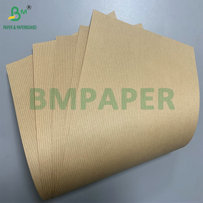 Pulp Kayu Bergaris 60gm 70gm Brown Red Kraft Paper Untuk Kertas Liner Karton