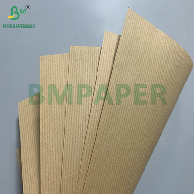 Pulp Kayu Bergaris 60gm 70gm Brown Red Kraft Paper Untuk Kertas Liner Karton