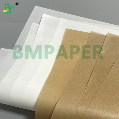 40g 45g 50g White & Brown Waterproof & Moisture - Resistant Baking Paper Double - Sided Silicone Coating Food Packaging Microwave Safe