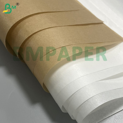 40g 45g 50g White & Brown Waterproof & Moisture - Resistant Baking Paper Double - Sided Silicone Coating Food Packaging Microwave Safe