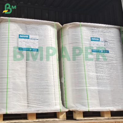 Kertas Pembungkus Sedotan Putih Food Grade 24g 28g 6000m Gulungan Kekakuan Baik untuk Kemasan Sedotan Minuman