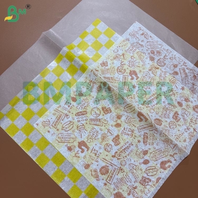 30g 33g Single-sided Food Grade Wax Coated White Wrapping Paper Untuk Wrapper Hamburger
