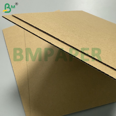 Papan bergelombang E-Flute berlapis tiga untuk membuat karton kemasan, tidak dilapisi 140/100/140gsm
