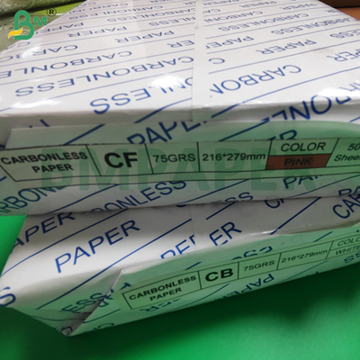 Kertas Salinan Karbon Bebas NCR CB CFB CF 75g 80g 8 1/2 X 11 inci Gambar Hitam