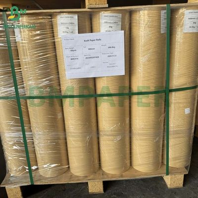 60g 70g Kekuatan tarik yang kuat Kertas kraft berdaun untuk kemasan kelas atas