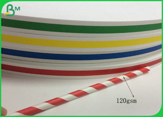 60GSM 120GSM 39.69 CM Radius Stripe Mencetak Kertas Jerami Dengan Food Grade Certified