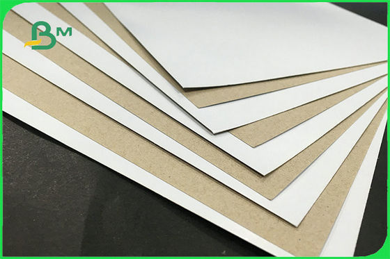 Daur Ulang Satu Sisi Dilapisi Papan Dupleks Putih Abu-abu Kembali Untuk Kemasan Kotak FSC