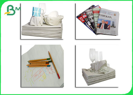 Kertas Koran Putih Kosong Bersih Tidak Dicetak 48.8gsm 68 X 100cm