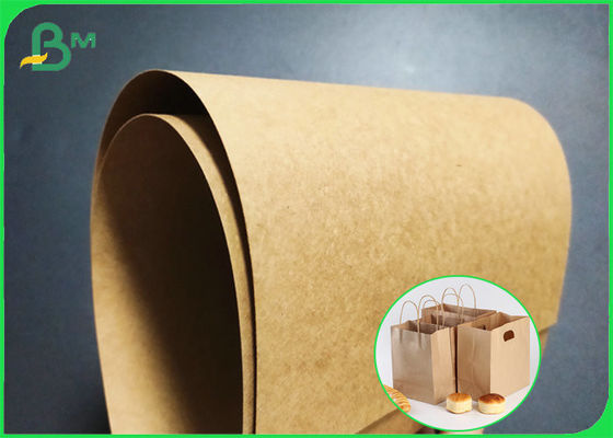 135gm 400gm Daur ulang Brown Kraft Paper Roll Untuk Pengemasan Makanan
