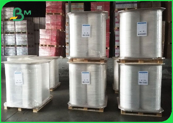 Kertas Pembungkus Jerami Panas Sealable 28gsm Warna Putih Lebar 27mm