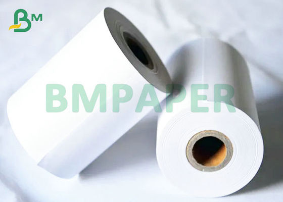 48gsm 57mm * 30m White Thermal Paper OEM Untuk Mesin Kasir Supermarket