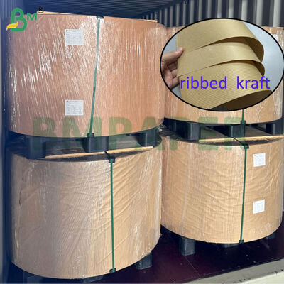 30gsm 32gsm Brown Color MG Ribbed Kraft Paper Untuk Kemasan Makanan 700mm 800mm