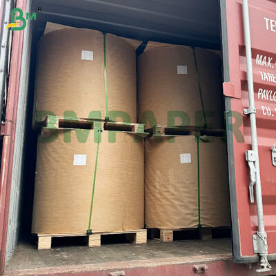 Kertas kemasan kaca mesin tidak dicelupkan Brown 1000mm Lebar Roll 35gsm