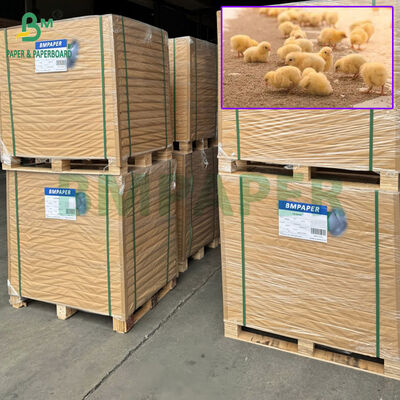 90 gram 110 gram Brown Warna Waterleaf Kraft Paper Untuk Penggunaan Pertanian 75cm 90cm Reel