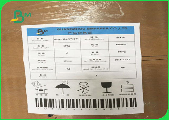 Warna Coklat Kertas Pulp Kraft Liner Daur Ulang SGS Disetujui Dalam Lembaran Atau Gulungan