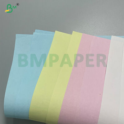Putih Biru Kuning 78-85g Karbonless Copy Paper 214mm 305mm 650mm In Roll