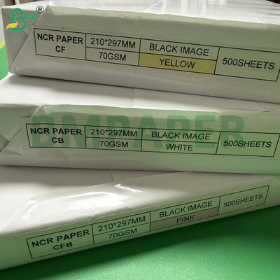 70gsm Digital NCR Karbonless Paper A4 210x297mm CFB Pink Dengan Belakang Putih