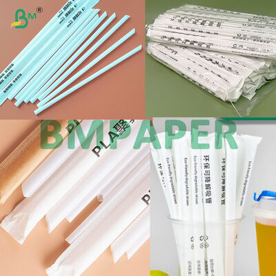 Kertas Kraft Food Grade Pembungkus Jerami Putih 24gsm FDA 5000m