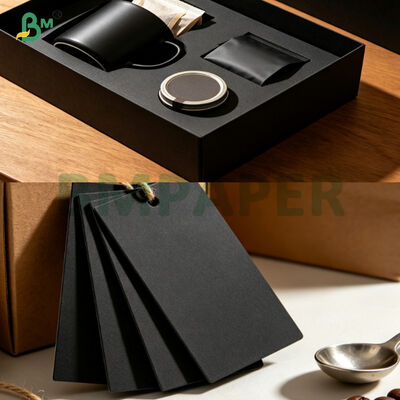 Virgin Wood Pulp Matte High Stiffness Black Card 250g untuk High-end Packaging