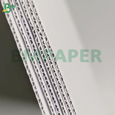 Karton Bergelombang E Flute Putih 140+100+140gsm Kekakuan Tinggi