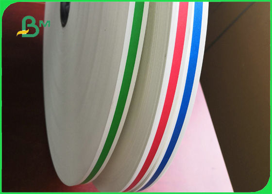 Sedotan Minum Kertas Kuning Biodegradable Untuk Pesta Garis Berwarna-warni