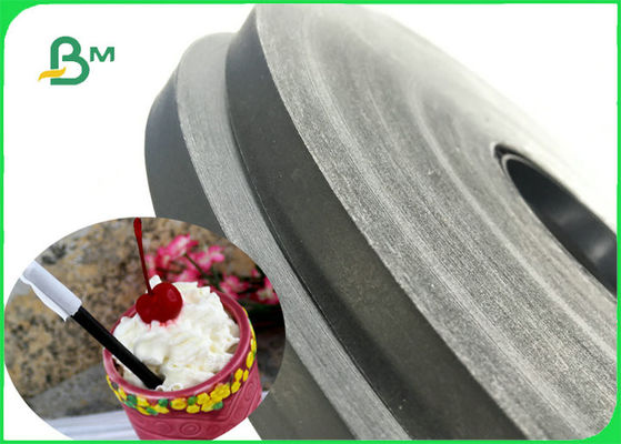 60gsm Food Grade Cetak Hitam Slitted Paper Roll Untuk Minum FDA FSC