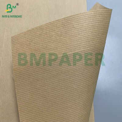Heavy Duty 24 ′′ x 200 ′′ Roll 70 gm 80 gm Striped Kraft Paper untuk Membungkus Bunga Pengiriman Kemasan Pelindung