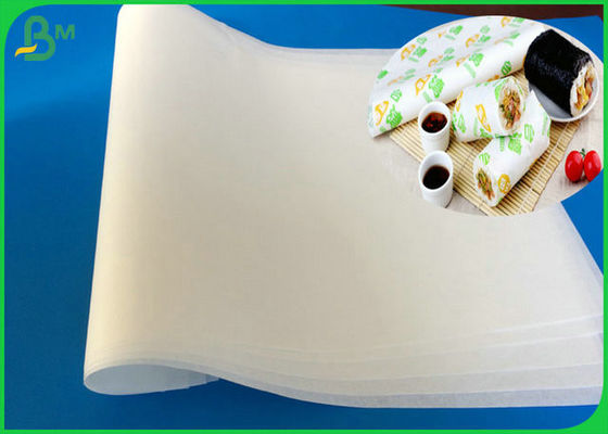 35gsm Biodegradable Dan Eco - Ramah MG White Hamburger Food Grade Paper Roll Untuk Wrapping Sandwich Dan Sushi