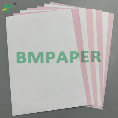 Kertas NCR 2 Bagian Putih CB Pink CF 70gsm 75gsm Anti-Statis Opasitas Tinggi Sensitif Tekanan untuk Formulir Berkelanjutan